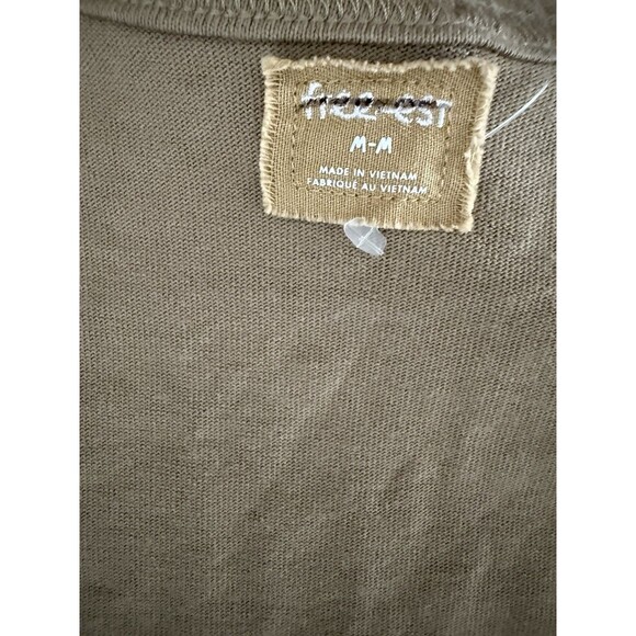 Free People Beach Herron Drop-Waist Maxi Dress Medium Green Oversized TEAL New - Picture 5 of 8